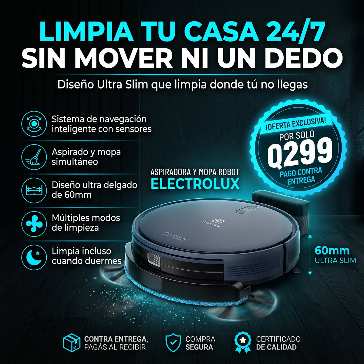 RoboClean Pro — Limpia Tu Casa Sin esfuerzo